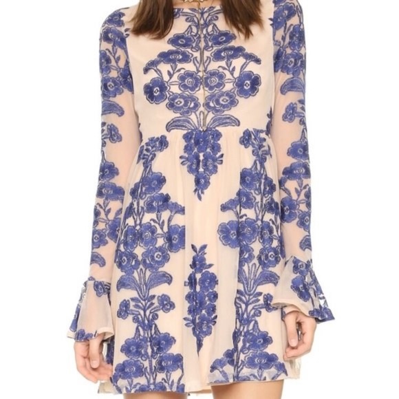 For Love And Lemons Dresses & Skirts - For Love and Lemons Temecula Blue Mini Dress